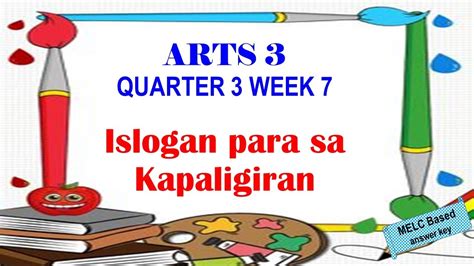 Islogan para sa Kapaligiran Arts Quarter 3 Week 7 MAPEH .